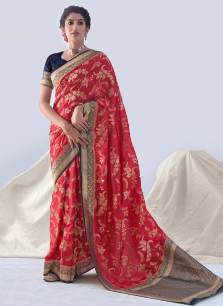Dark Red Colour Manjuba Madhushree New Latest Designer Ethnic Wear Silk Saree Collection 18002